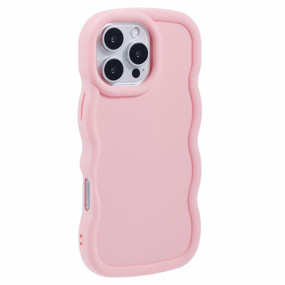 iPhone 16 Pro EIDERWOOD Fleksibelt Plast Wavy Deksel - Rosa