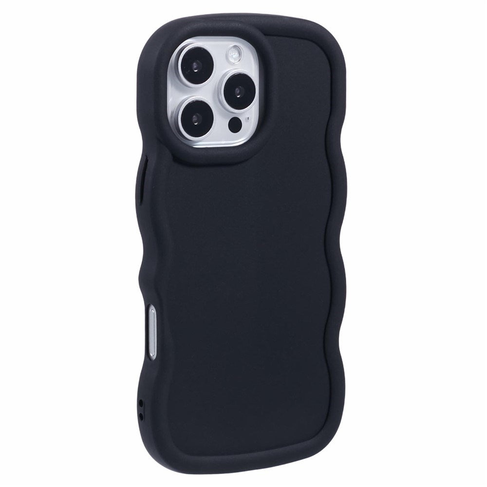 iPhone 16 Pro EIDERWOOD Fleksibelt Plast Wavy Deksel - Svart