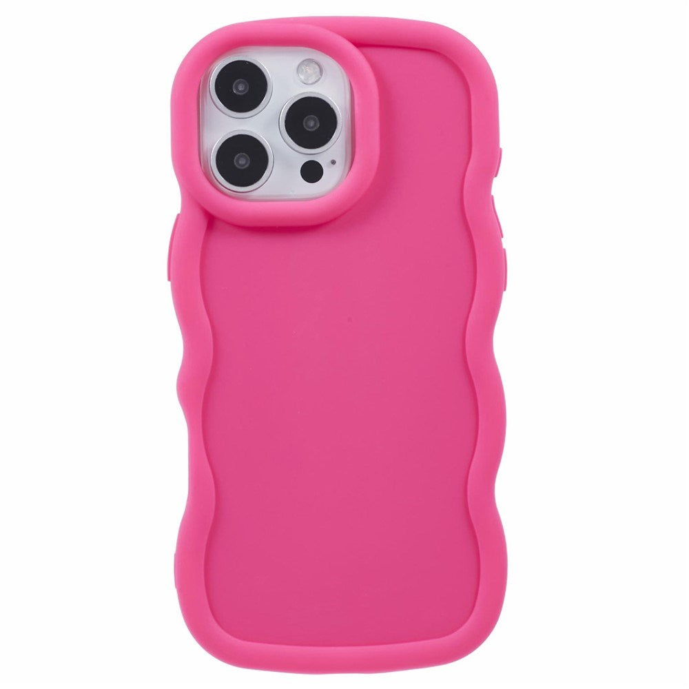 iPhone 16 Pro EIDERWOOD Fleksibelt Plast Wavy Deksel - Pink
