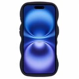 iPhone 16 EIDERWOOD Fleksibelt Plast Wavy Deksel - Svart