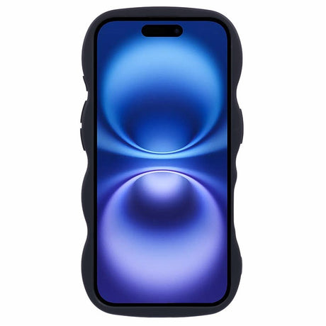 iPhone 16 EIDERWOOD Fleksibelt Plast Wavy Deksel - Svart