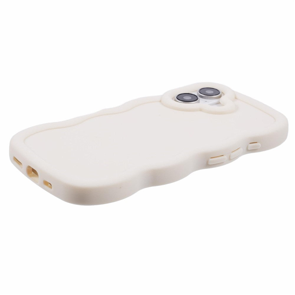 iPhone 16 EIDERWOOD Fleksibelt Plast Wavy Deksel - Hvit