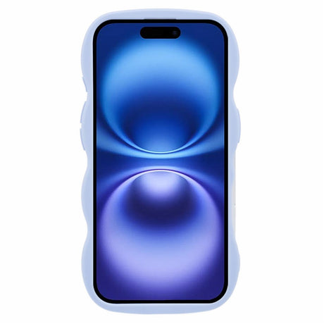 iPhone 16 EIDERWOOD Fleksibelt Plast Wavy Deksel - Lilla