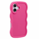 iPhone 16 EIDERWOOD Fleksibelt Plast Wavy Deksel - Pink