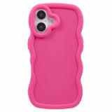 iPhone 16 EIDERWOOD Fleksibelt Plast Wavy Deksel - Pink