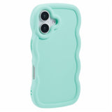 iPhone 16 EIDERWOOD Fleksibelt Plast Wavy Deksel - Blå