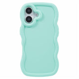 iPhone 16 EIDERWOOD Fleksibelt Plast Wavy Deksel - Blå