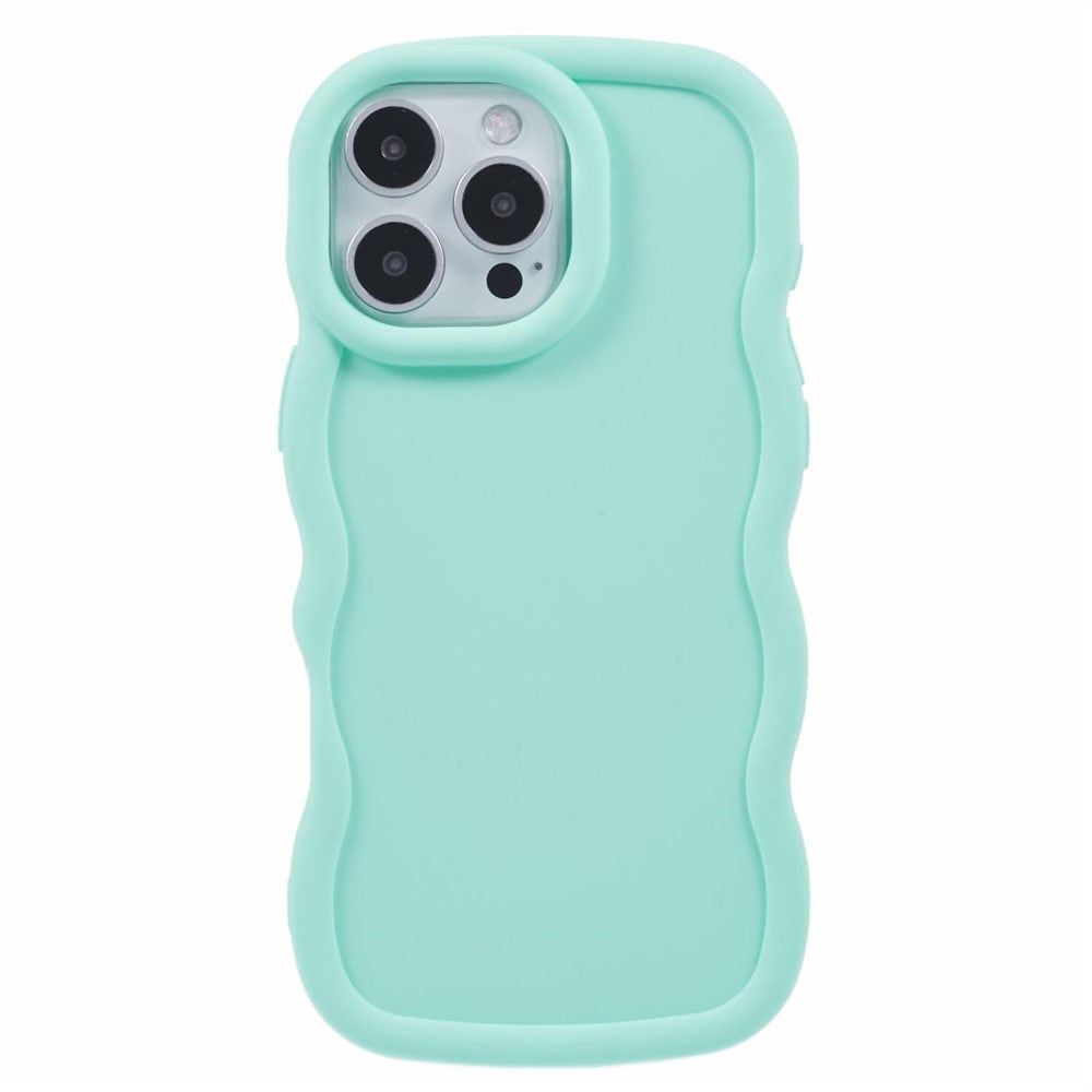 iPhone 16 Pro Max EIDERWOOD Fleksibelt Plast Wavy Deksel - Blå