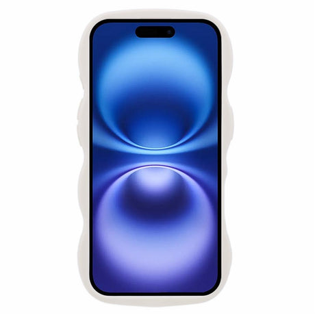 iPhone 16 Plus EIDERWOOD Fleksibelt Plast Wavy Deksel - Hvit