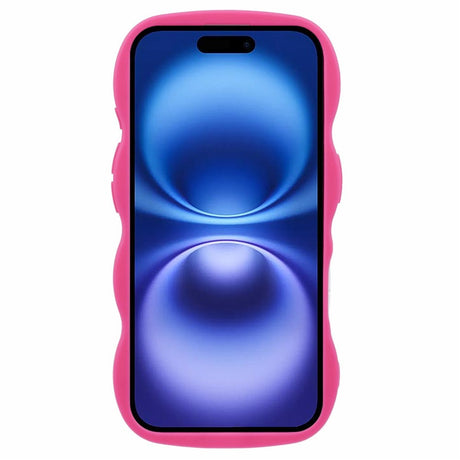 iPhone 16 Plus EIDERWOOD Fleksibelt Plast Wavy Deksel - Pink