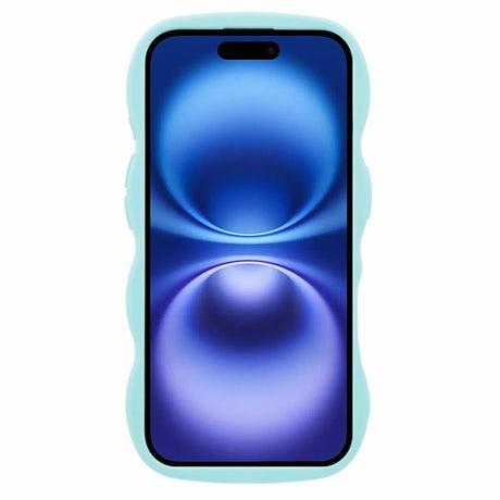 iPhone 16 Plus EIDERWOOD Fleksibelt Plast Wavy Deksel - Blå
