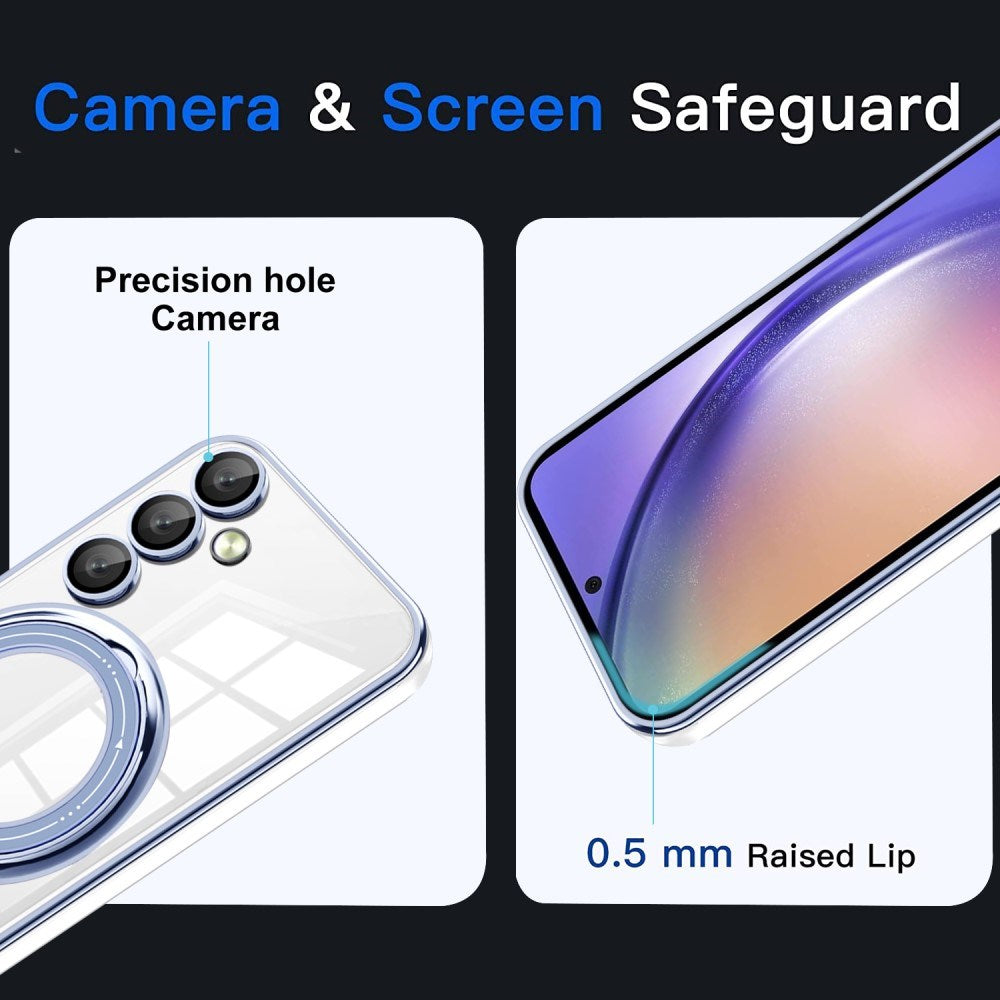 EIDERWOOD Samsung Galaxy A16 (4G/5G) Fleksibelt Plast Deksel m. Kickstand - MagSafe Kompatibel - Gjennomsiktig/Lilla