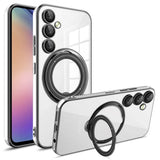 EIDERWOOD Samsung Galaxy A16 (4G/5G) Fleksibelt Plast Deksel m. Kickstand - MagSafe Kompatibel - Gjennomsiktig/Svart