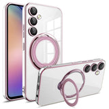 EIDERWOOD Samsung Galaxy A16 (4G/5G) Fleksibelt Plast Deksel m. Kickstand - MagSafe Kompatibel - Gjennomsiktig/Rosa