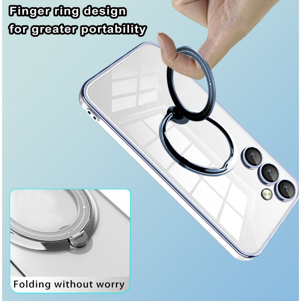 EIDERWOOD Samsung Galaxy A16 (4G/5G) Fleksibelt Plast Deksel m. Kickstand - MagSafe Kompatibel - Gjennomsiktig/Rosa