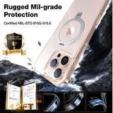 TORRAS iPhone 16 Pro Max Hybrid Plast Deksel m. Ståfunksjon - MagSafe Kompatibel - Gjennomsiktig
