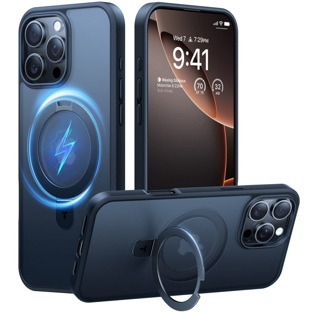 TORRAS iPhone 16 Pro Max Guardian Ostand Series Deksel m. Stativ - MagSafe Kompatibel - Svart
