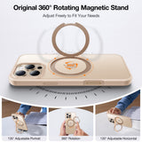 TORRAS iPhone 16 Pro Max Plast Deksel m. Støttering - MagSafe Kompatibel - Rose Gold