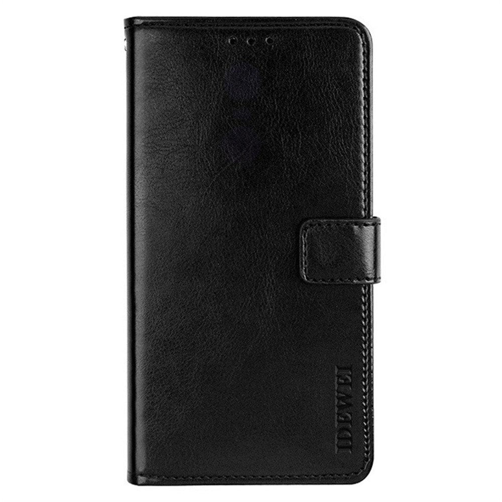 EIDERWOOD iPhone 16 Pro Kunstskinn Flip Deksel med Lommebok og Stativfunksjon - Svart