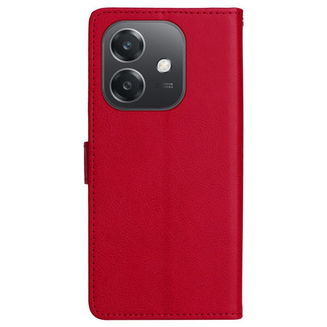 EIDERWOOD OPPO A60 / A40m / A40 Kunstskinn Flip Deksel m. Stropp - Rød