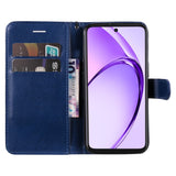 EIDERWOOD OPPO A60 / A40m / A40 Kunstskinn Flip Deksel m. Stropp - Blå