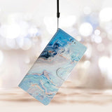 EIDERWOOD Samsung Galaxy S25+ (Plus) Flip Deksel med Kortholder & Reim - Blå Marmor