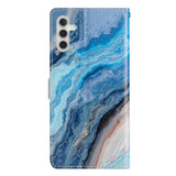EIDERWOOD Samsung Galaxy S25+ (Plus) Flip Deksel med Kortholder & Reim - Blå Marmor