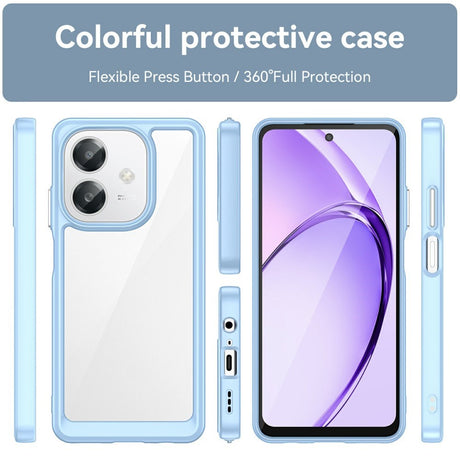 EIDERWOOD OPPO A60 / A40m / A40 Hybrid Plast Deksel - Gjennomsiktig / Blå