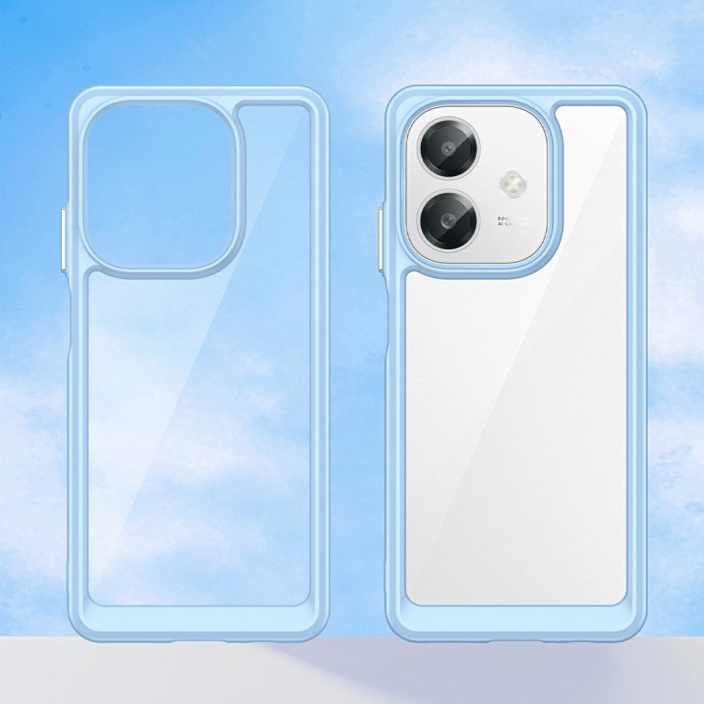 EIDERWOOD OPPO A60 / A40m / A40 Hybrid Plast Deksel - Gjennomsiktig / Blå
