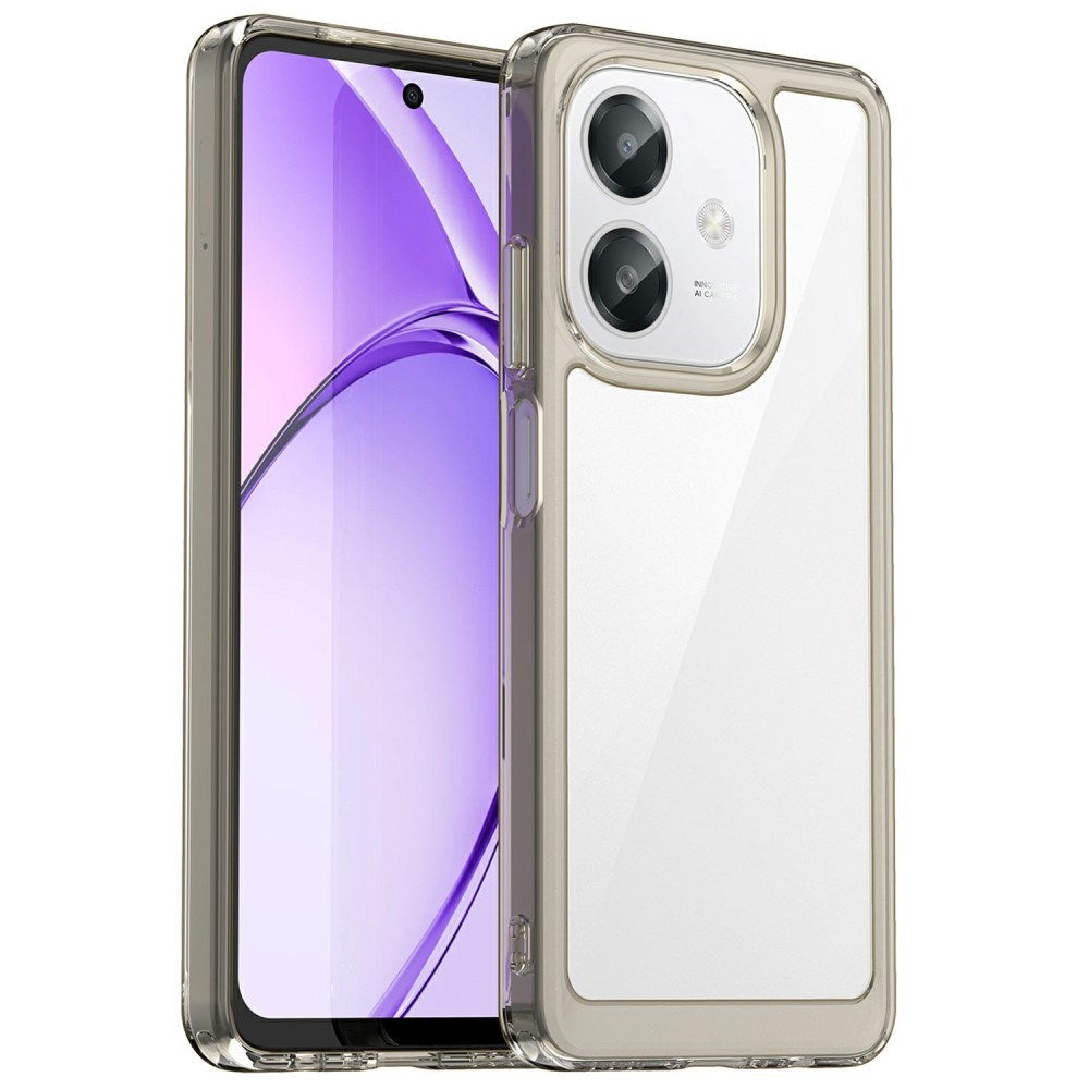 EIDERWOOD OPPO A60 / A40m / A40 Hybrid Plast Deksel - Gjennomsiktig / Grå