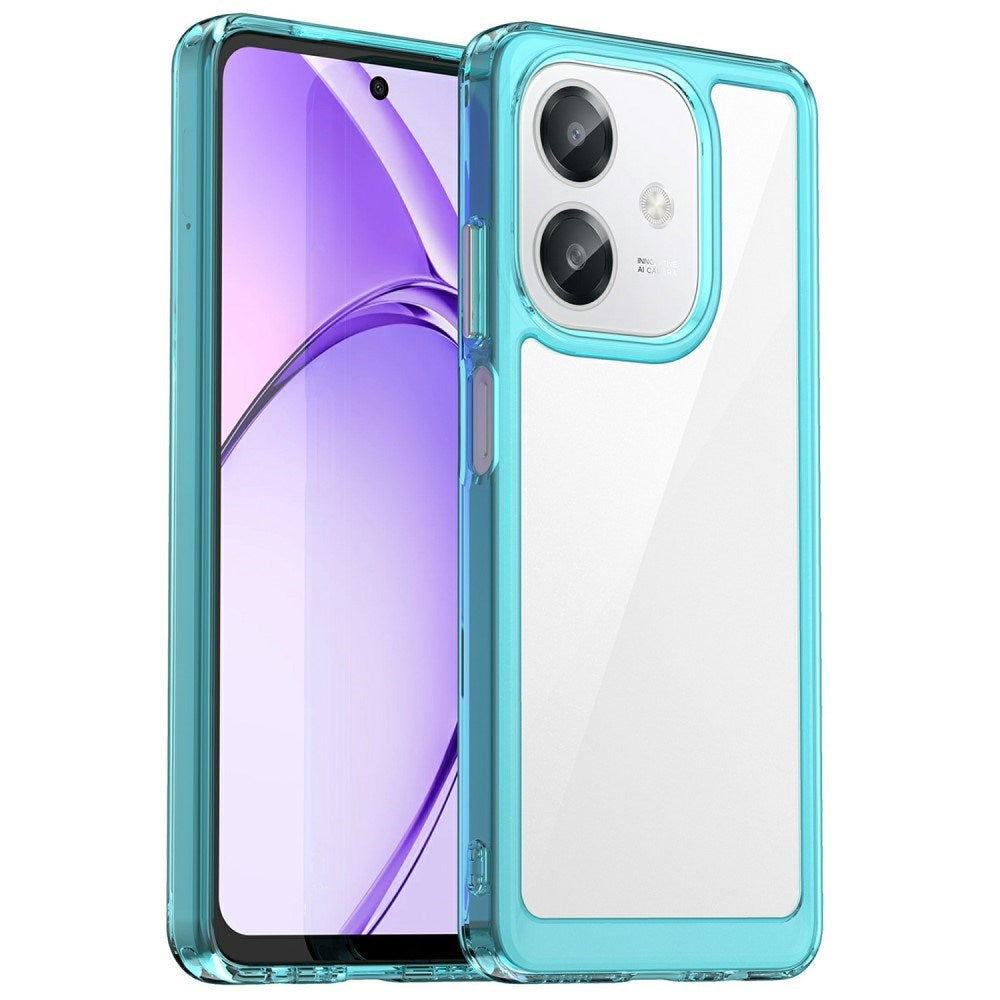 EIDERWOOD OPPO A60 / A40m / A40 Hybrid Plast Deksel - Gjennomsiktig / Turkis