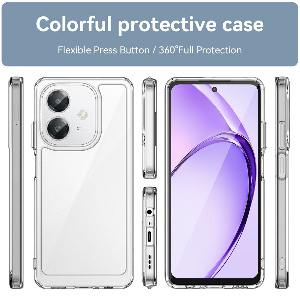 EIDERWOOD OPPO A60 / A40m / A40 Hybrid Plast Deksel - Gjennomsiktig