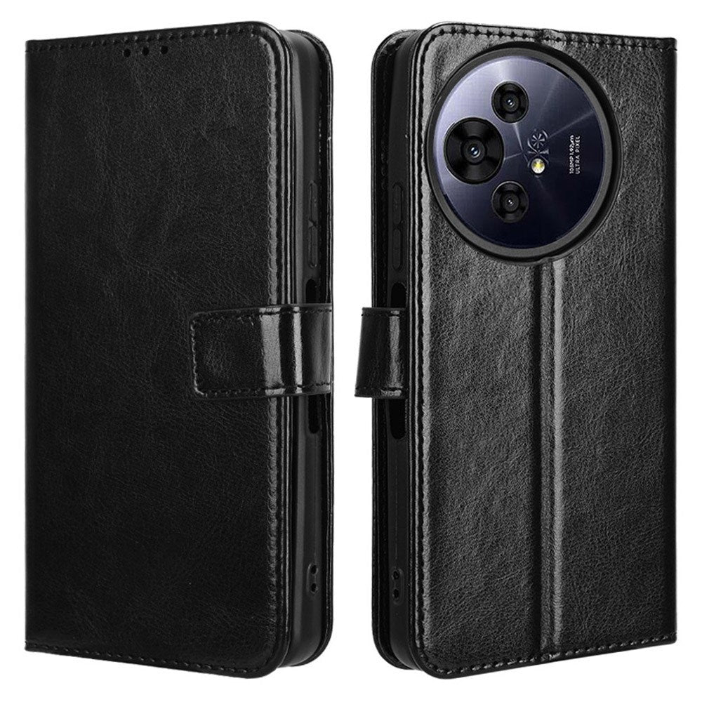 EIDERWOOD TCL 50 Pro Nxtpaper (5G) Kunstskinn Flip Deksel med Stativ & Lommebok - Svart