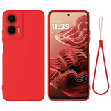 EIDERWOOD Motorola G35 5G Silikone Deksel m. Stropp - Rød