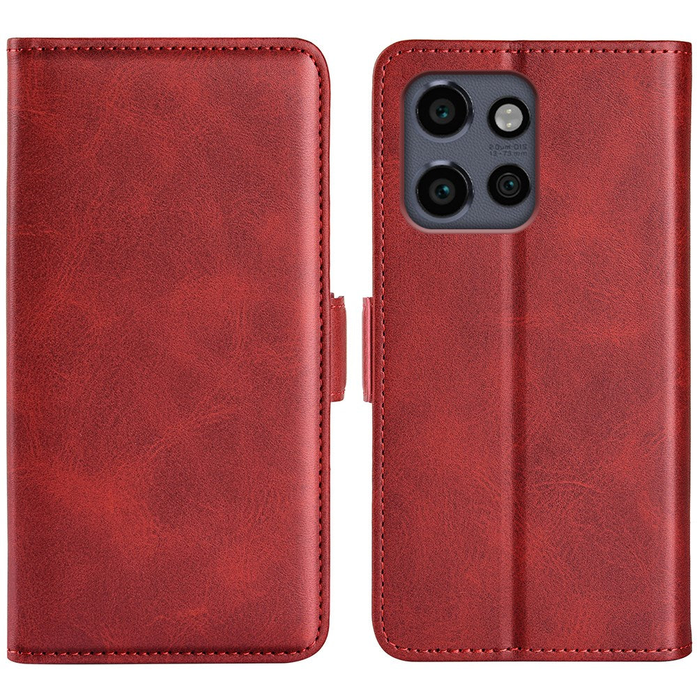 EIDERWOOD Motorola Edge 50 Neo Wallet Flip Deksel i læder med Pung - Rød