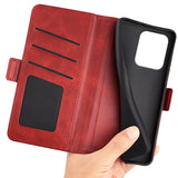 EIDERWOOD Motorola Edge 50 Neo Wallet Flip Deksel i læder med Pung - Rød