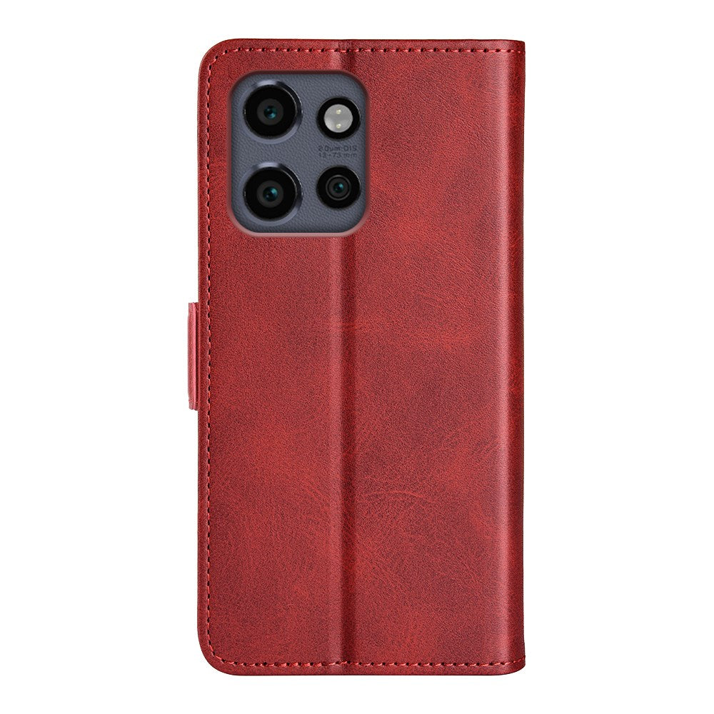 EIDERWOOD Motorola Edge 50 Neo Wallet Flip Deksel i læder med Pung - Rød