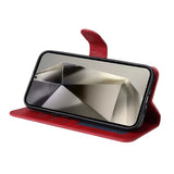 EIDERWOOD Kunstskinn Flip Deksel Samsung Galaxy S25 Ultra - Rød