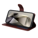 EIDERWOOD Samsung Galaxy S25 Ultra 2-i-1 Kunstskinn Flip Deksel med Skjermbeskyttelsesglass - Blå