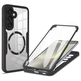 EIDERWOOD Samsung Galaxy S24 Deksel - 360° Beskyttelse - MagSafe Kompatibel - Svart / Gjennomsiktig