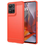 EIDERWOOD Motorola Moto G75 (5G) Brushed Carbon Deksel - Rød