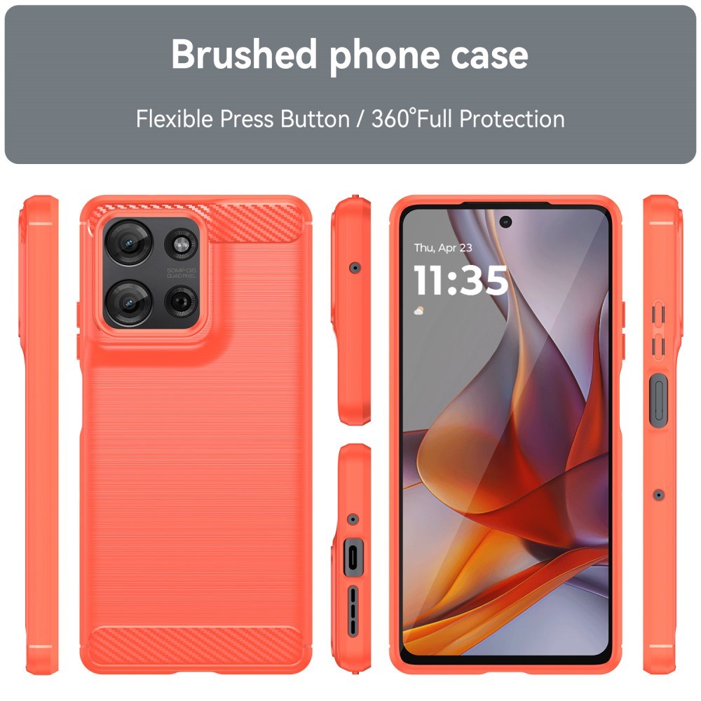 EIDERWOOD Motorola Moto G75 (5G) Brushed Carbon Deksel - Rød