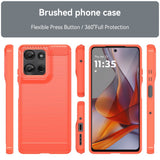EIDERWOOD Motorola Moto G75 (5G) Brushed Carbon Deksel - Rød