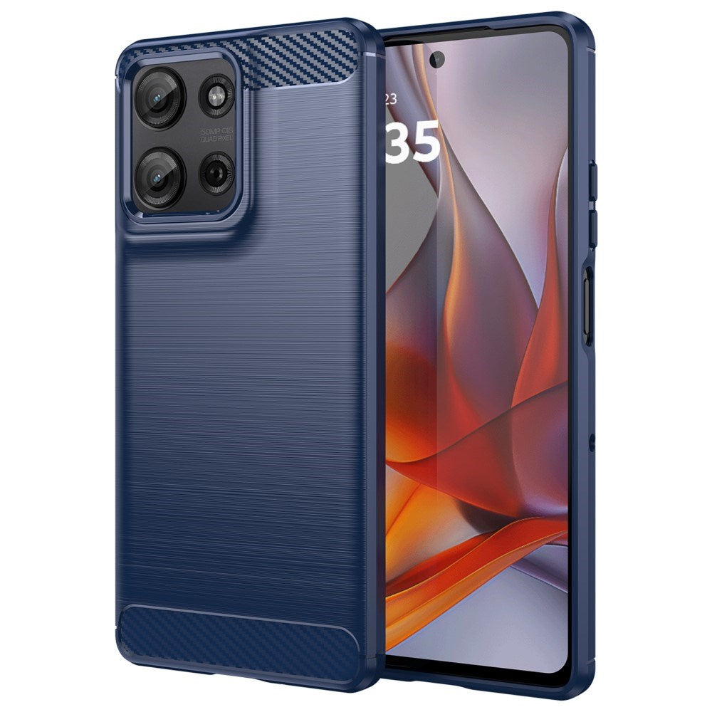 EIDERWOOD Motorola Moto G75 (5G) Brushed Carbon Deksel - Blå