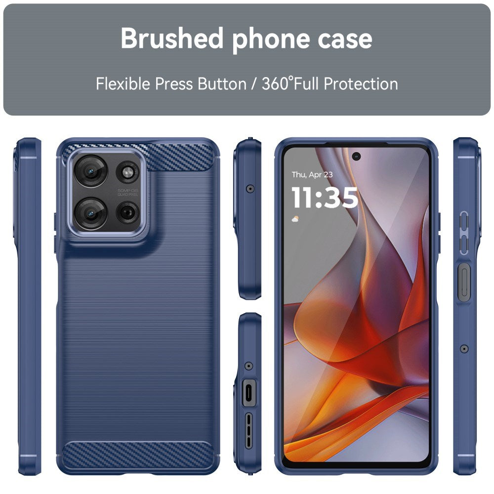 EIDERWOOD Motorola Moto G75 (5G) Brushed Carbon Deksel - Blå