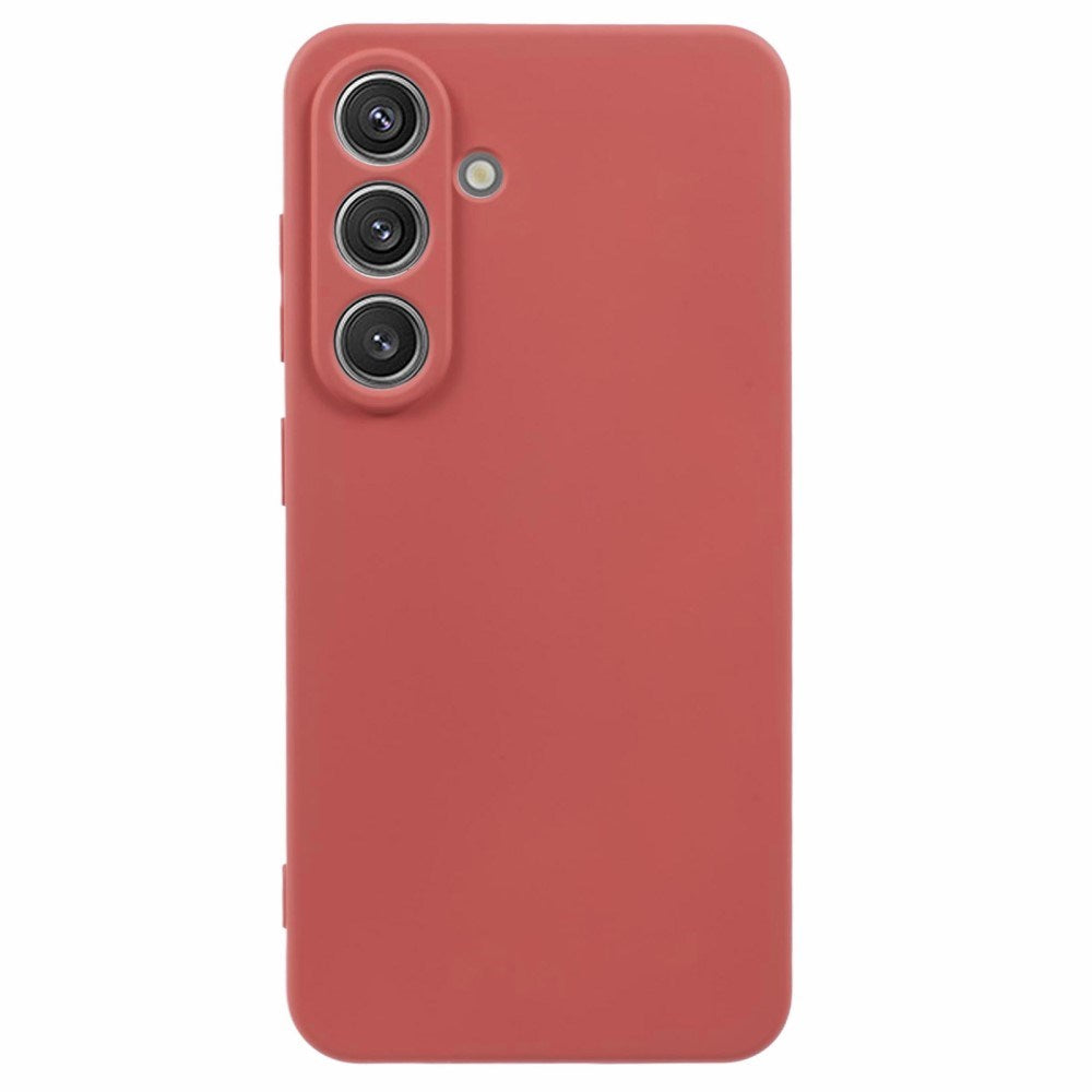 EIDERWOOD - Samsung Galaxy S25 Mykt Plastdeksel - Ripebeskyttelse med Fiberforing - Korallrød