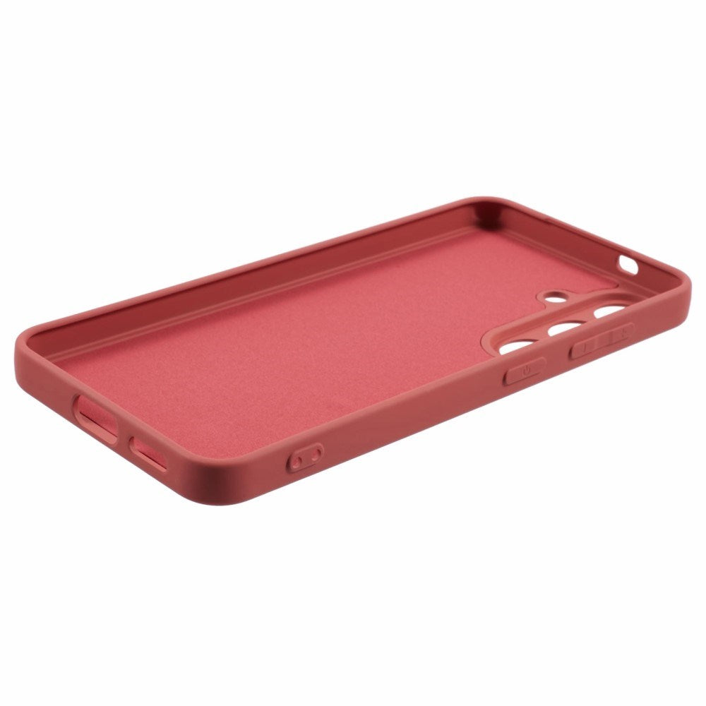 EIDERWOOD - Samsung Galaxy S25 Mykt Plastdeksel - Ripebeskyttelse med Fiberforing - Korallrød