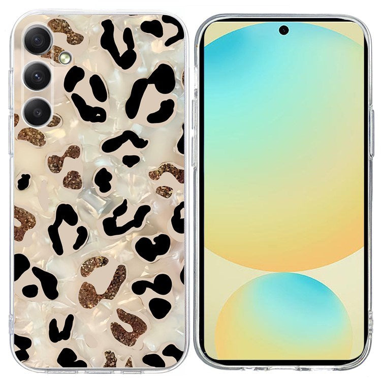 EIDERWOOD Samsung Galaxy S25 FE Fleksibelt Plast Deksel med Motiv - Leopard
