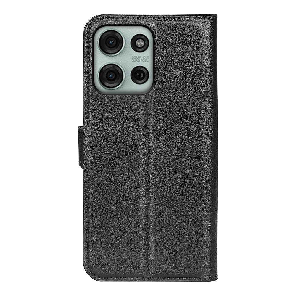 EIDERWOOD Motorola Moto G75 (5G) Kunstskinn Flip Deksel m. Kortholder & Ståfunksjon - Svart