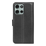 EIDERWOOD Motorola Moto G75 (5G) Kunstskinn Flip Deksel m. Kortholder & Ståfunksjon - Svart
